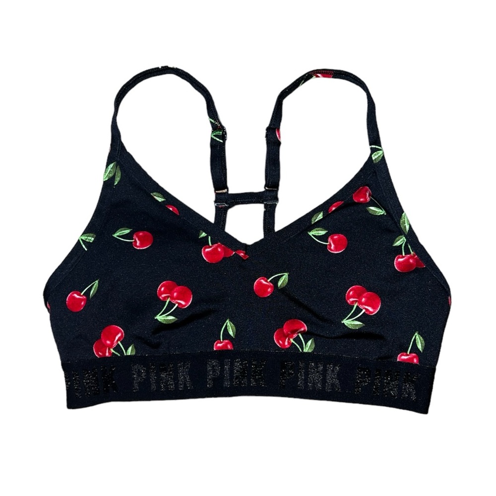 Victoria’s Secret PINK Ultimate Racerback Sports Bra in “Black Cherry”
